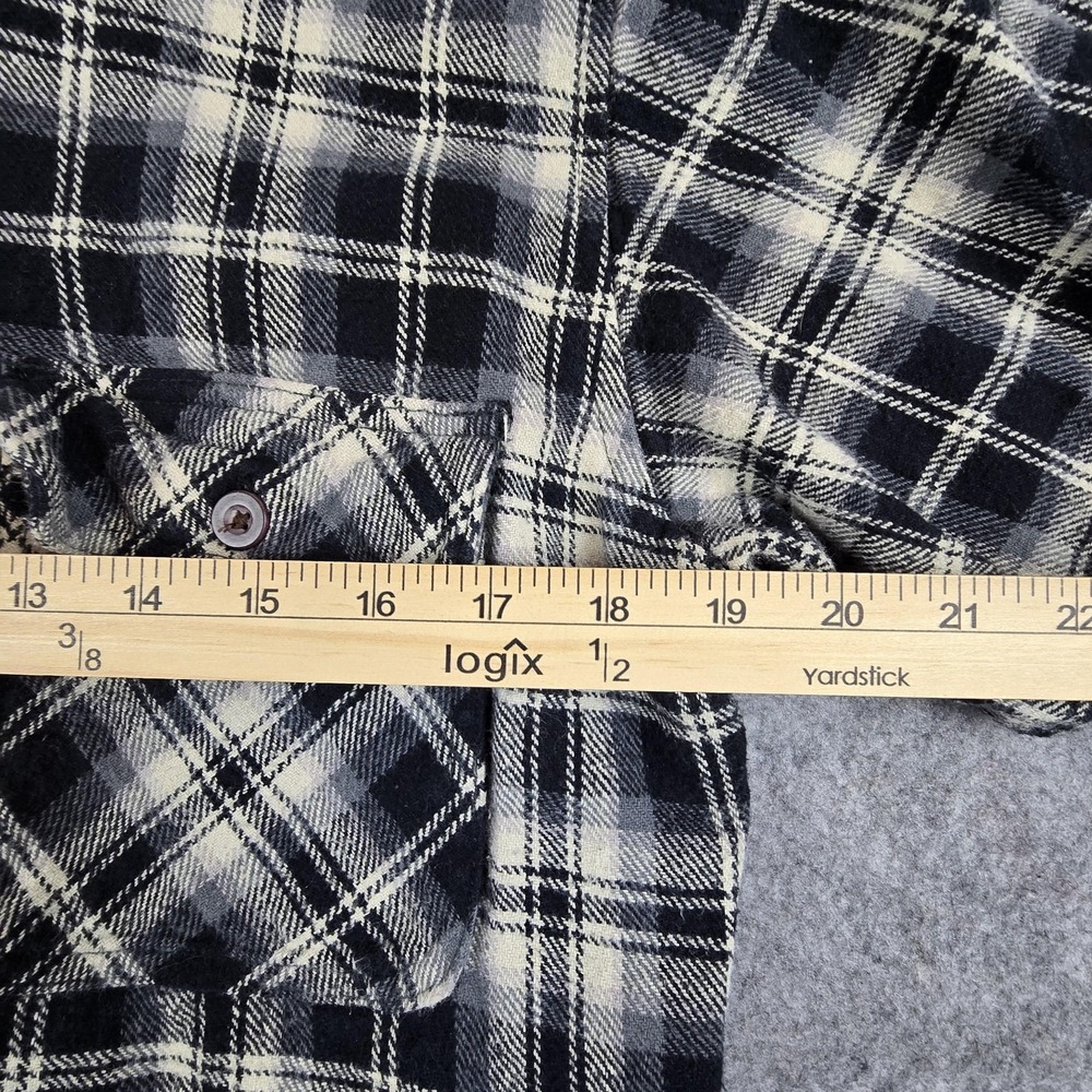 Moose Creek Shirt Mens LT Black Plaid Flannel Button Up Long Sleeve Tall Casual - Picture 7 of 11